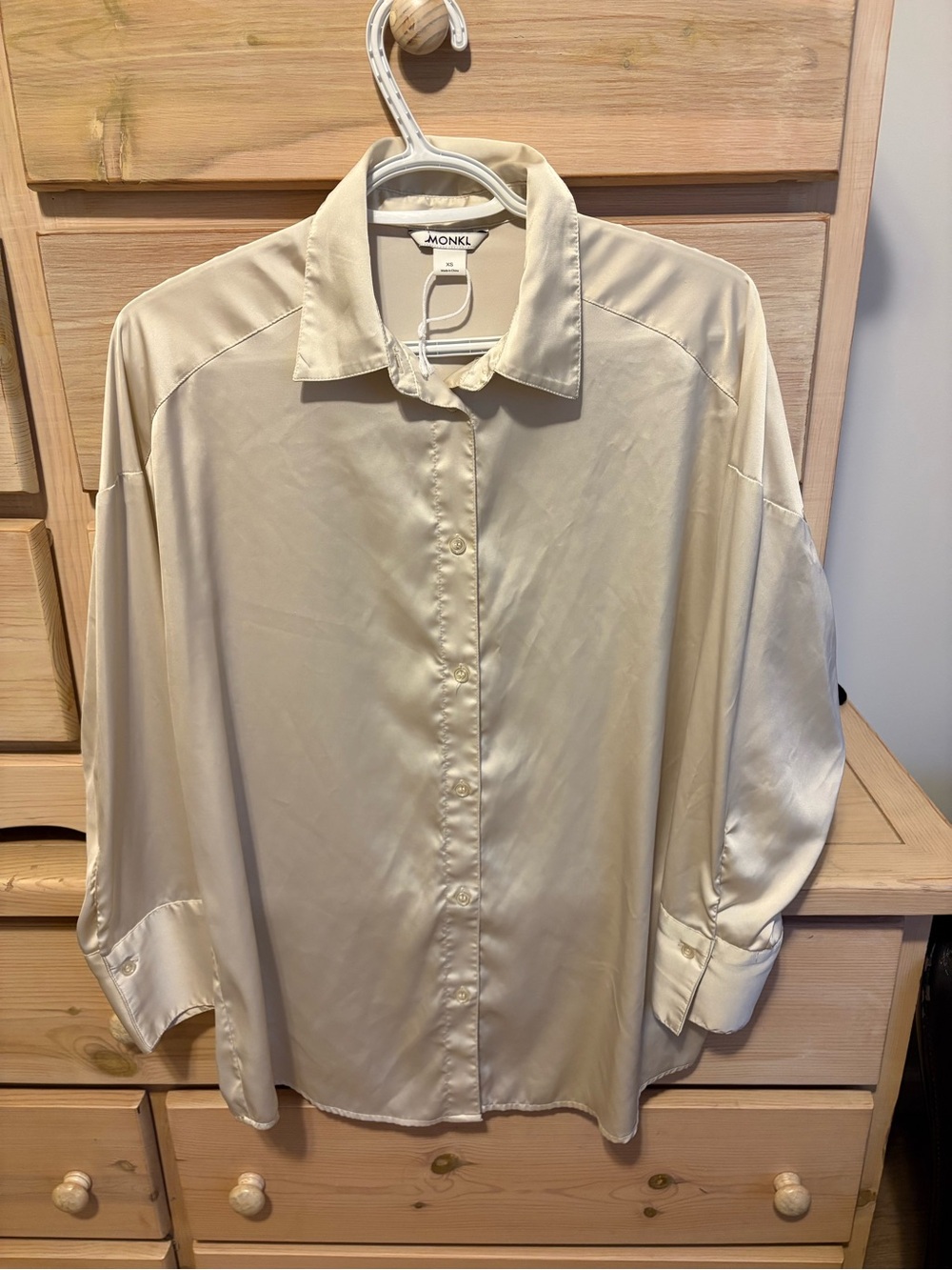 Moniki oversize satin blouse